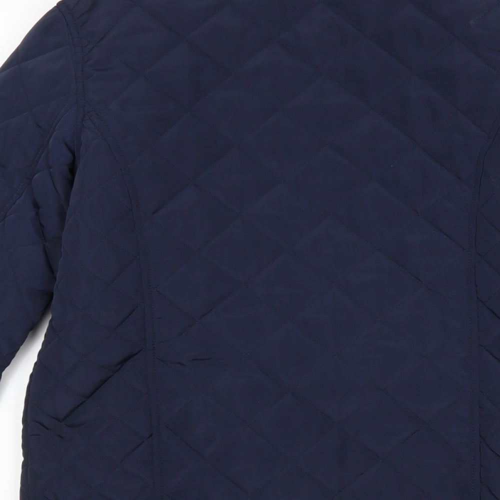 M&S Girls Blue   Quilted Coat Size 13-14 Years