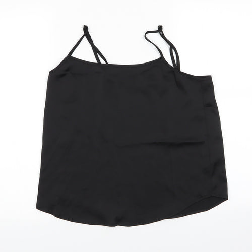 SheIn Womens Black  Polyester Camisole Blouse Size 10 Round Neck