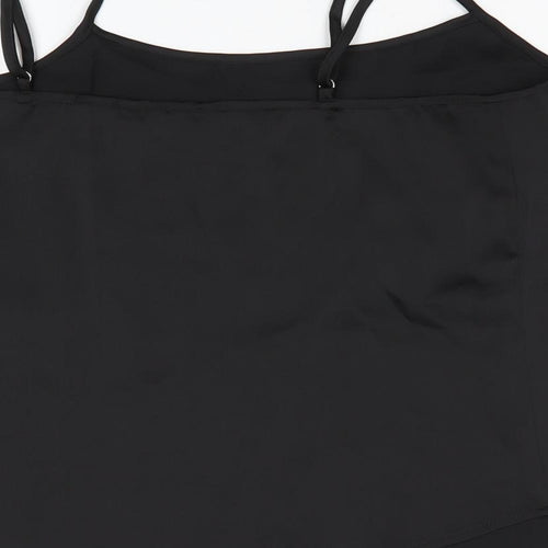 SheIn Womens Black  Polyester Camisole Blouse Size 10 Round Neck