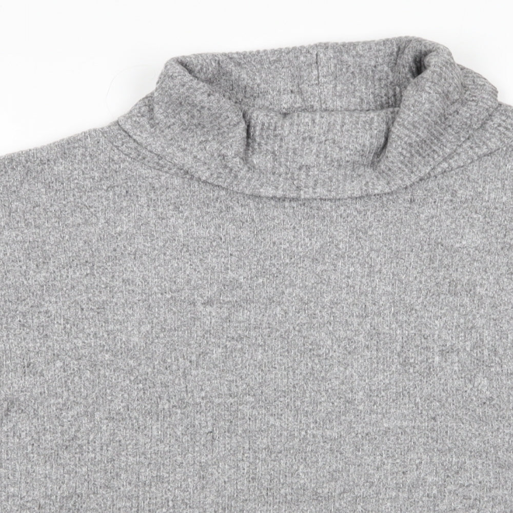 Papaya Womens Grey Roll Neck  Viscose Pullover Jumper Size XL   - Grey mix Soft texture