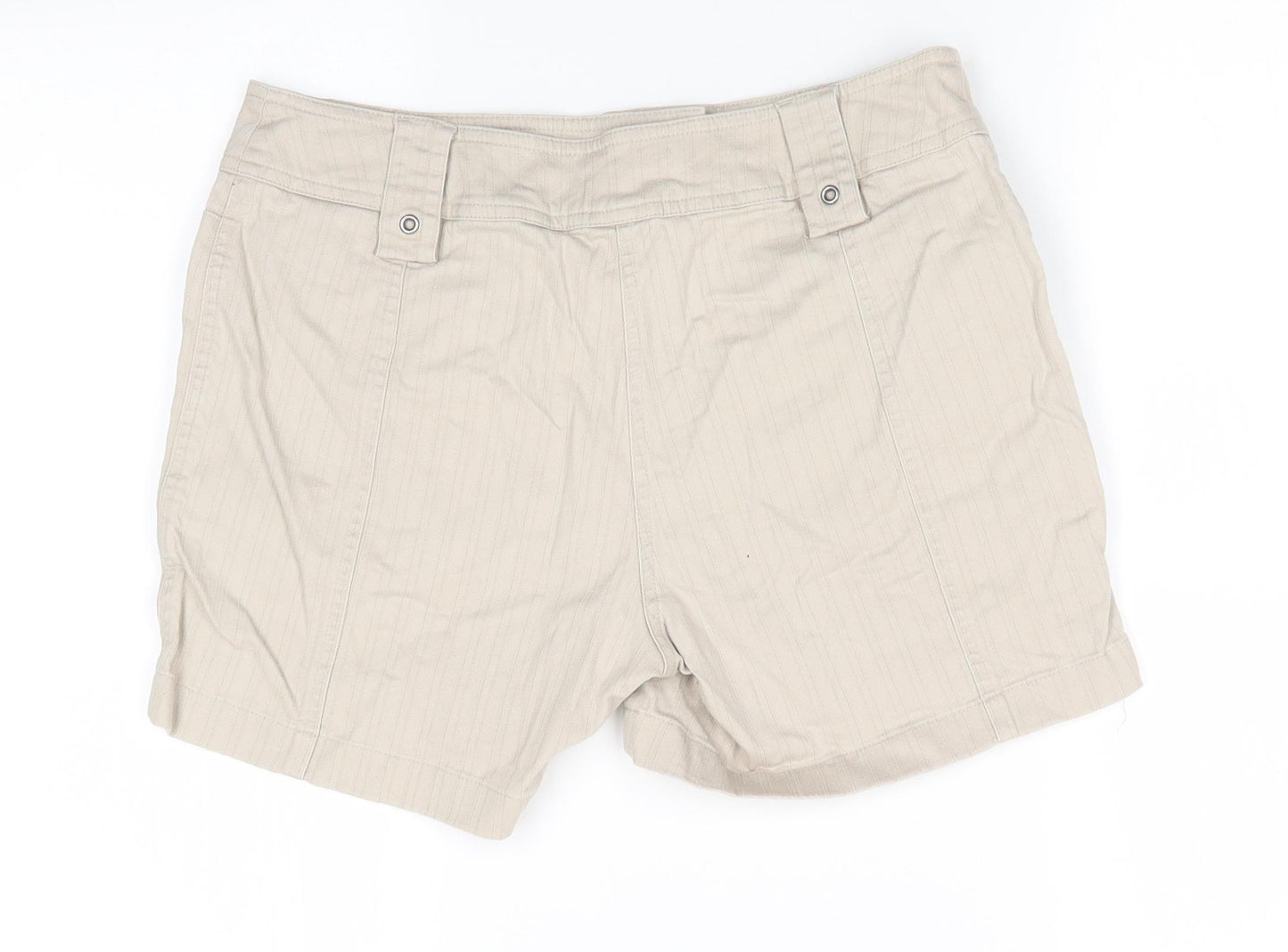 NEXT Womens Beige Striped  Cargo Shorts Size 10 L5 in Regular