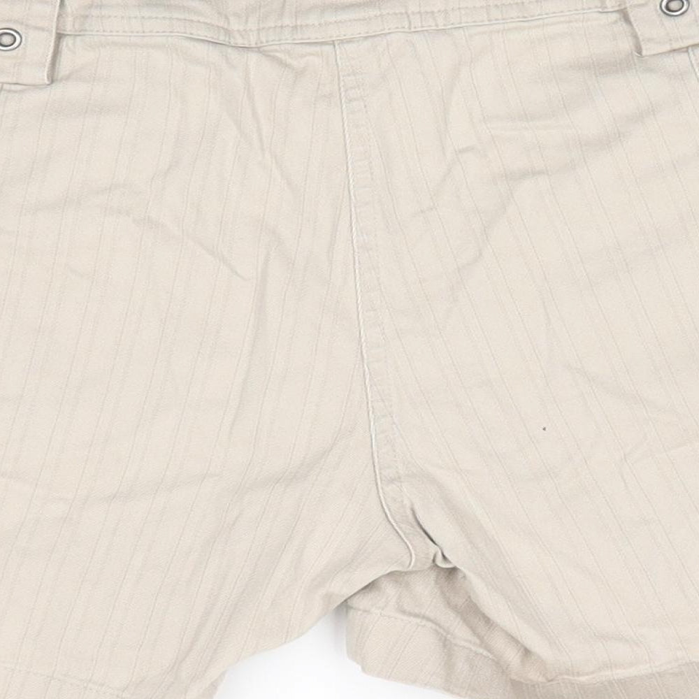 NEXT Womens Beige Striped  Cargo Shorts Size 10 L5 in Regular
