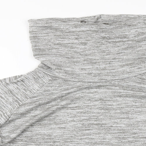 Primark# Womens Grey Roll Neck  Polyester Pullover Jumper Size 14
