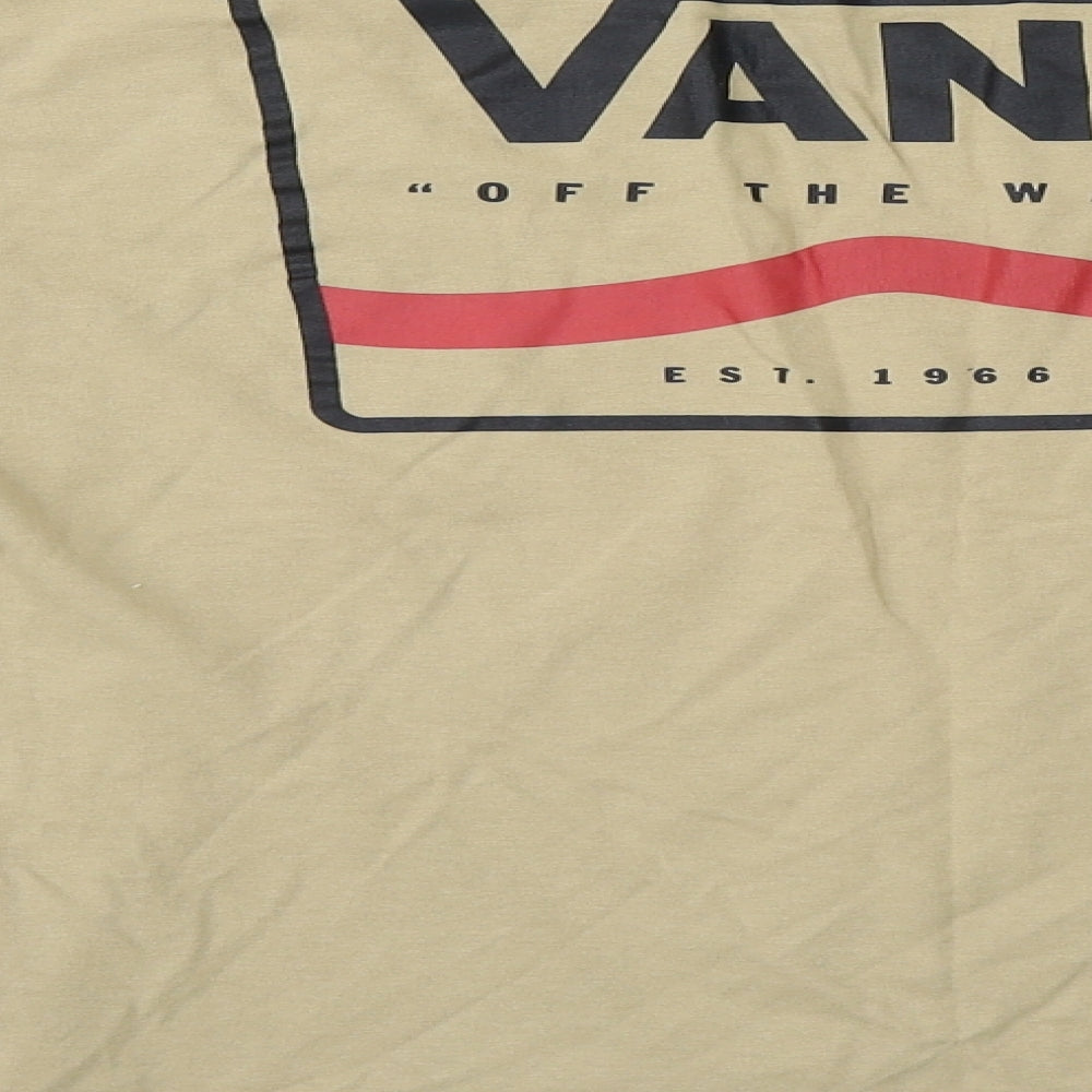 VANS Mens Green  Cotton  T-Shirt Size S Round Neck