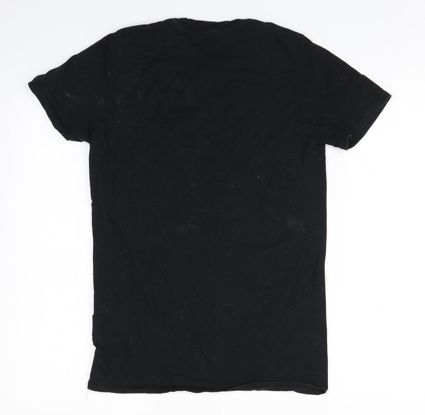 Preworn Womens Black   Basic T-Shirt  Round Neck - Boxer