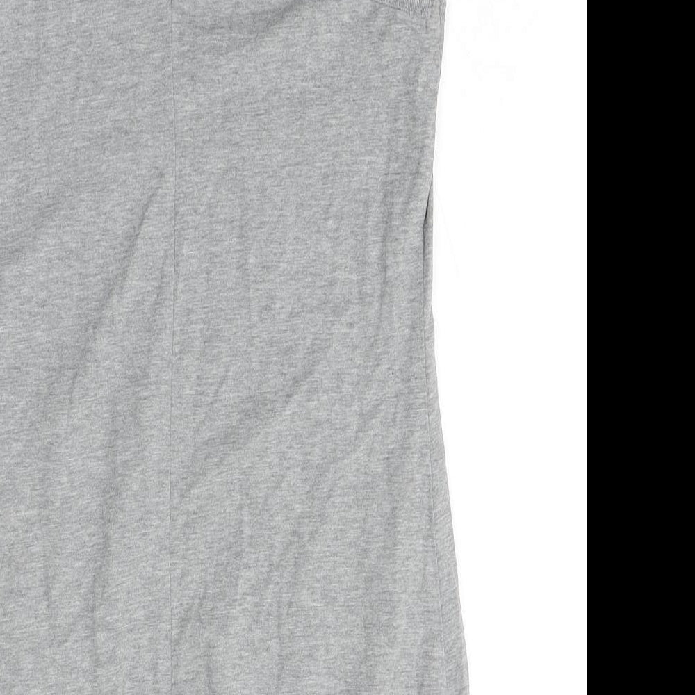 Nike Mens Grey  Cotton Basic Tank Size S Round Neck