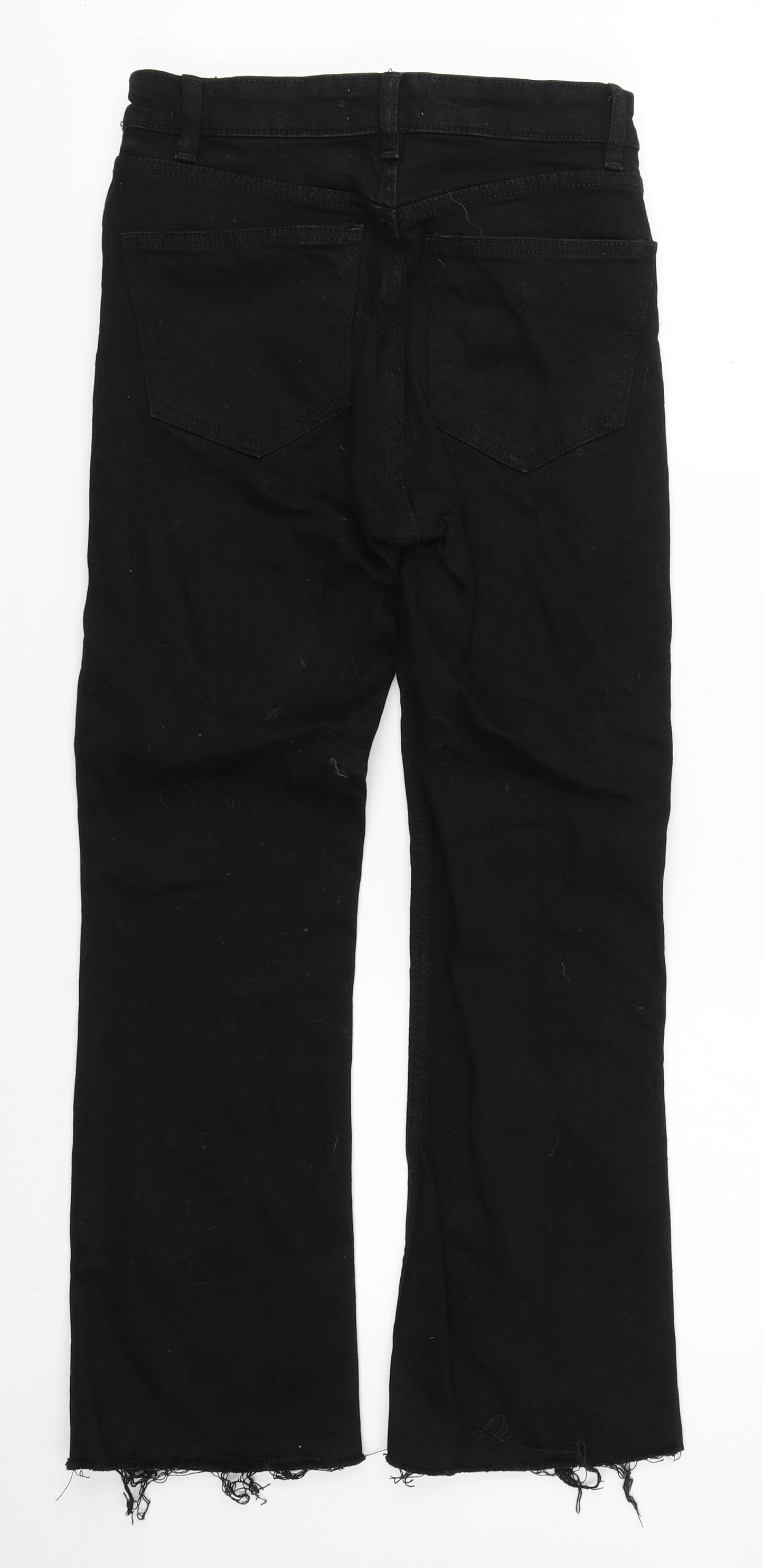 Zara Womens Black  Cotton Mom Jeans Size 6 L26 in Regular