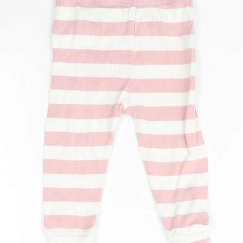 Gap Baby White Striped Cotton Jogger Trousers Size 12-18 Months
