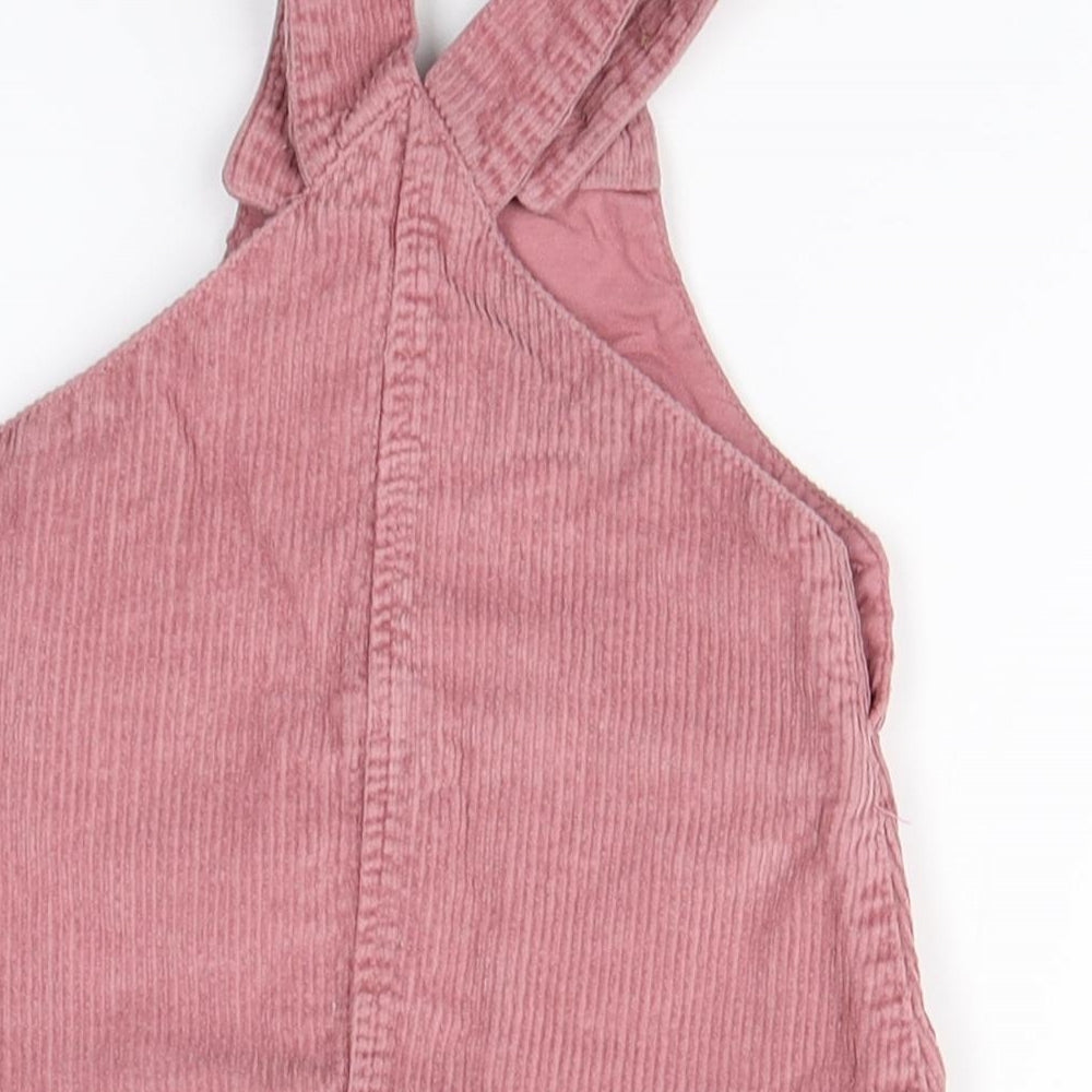 NEXT Baby Pink  Cotton Dungaree One-Piece Size 3-6 Months