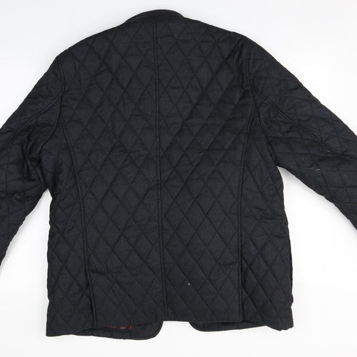 Ted Baker Womens Black Argyle/Diamond  Overcoat Coat