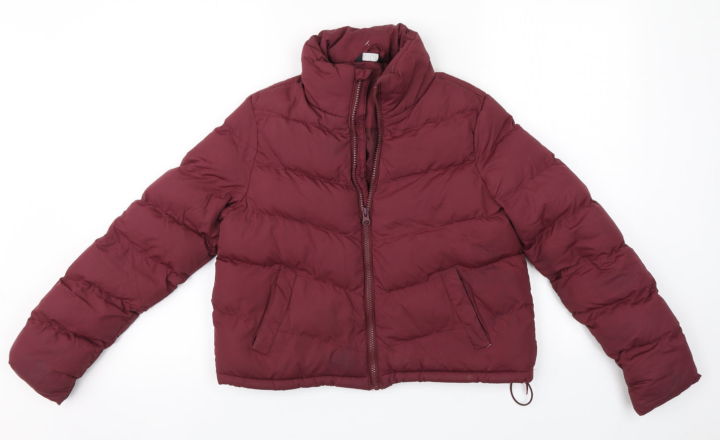 M&Co Girls Red   Puffer Jacket Coat Size 9-10 Years