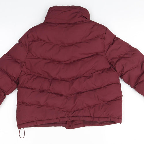 M&Co Girls Red   Puffer Jacket Coat Size 9-10 Years