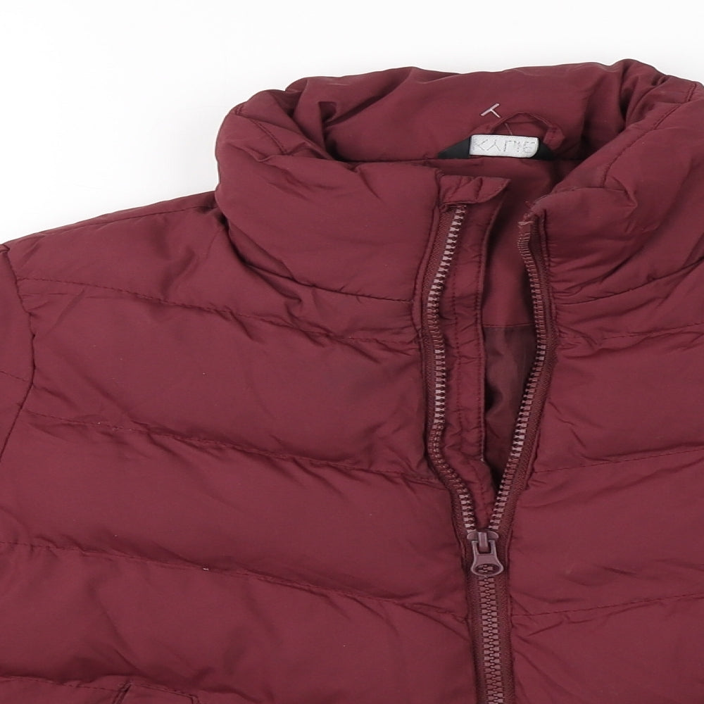 M&Co Girls Red   Puffer Jacket Coat Size 9-10 Years