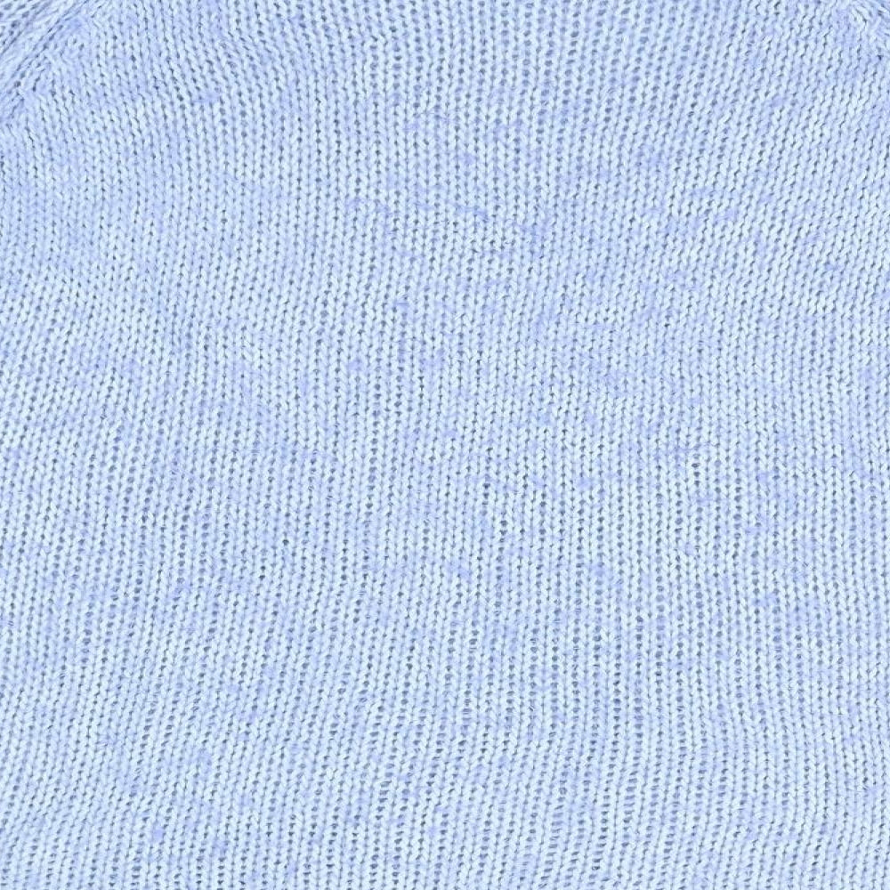 George Womens Blue Round Neck  Acrylic Pullover Jumper Size 14