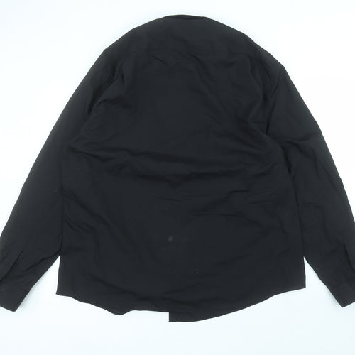 George Mens Black  Cotton  Dress Shirt Size 18.5 Collared