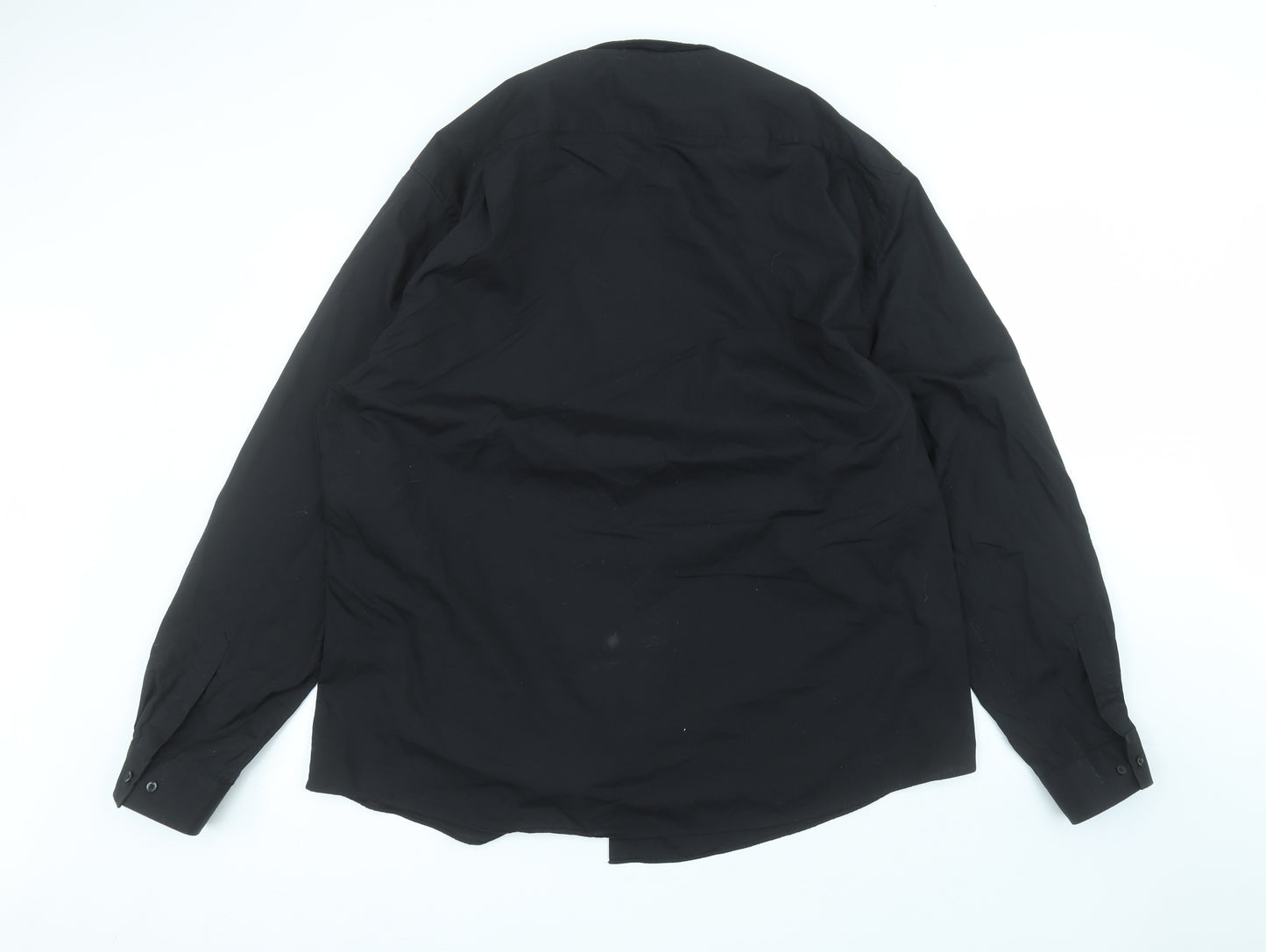 George Mens Black  Cotton  Dress Shirt Size 18.5 Collared