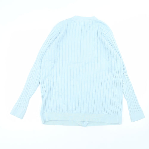 Anthology Womens Blue V-Neck  Viscose Cardigan Jumper Size 20