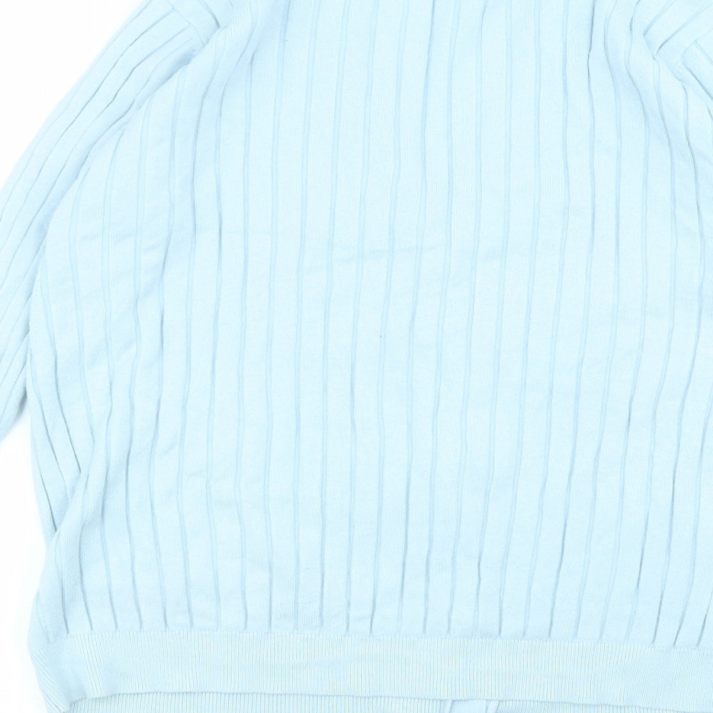 Anthology Womens Blue V-Neck  Viscose Cardigan Jumper Size 20