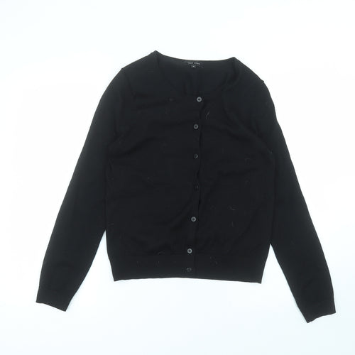 New Look Womens Black Round Neck  Polyester Cardigan Jumper Size 14