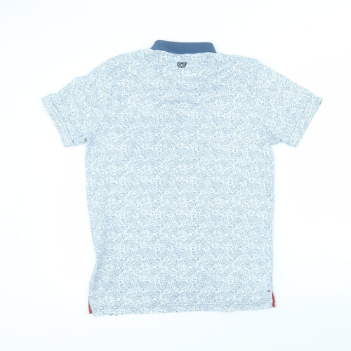 Duck and Cover Mens Blue  Cotton  Polo Size M Collared