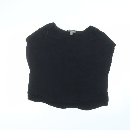 Primark Womens Black  Viscose Basic Blouse Size 14 Round Neck