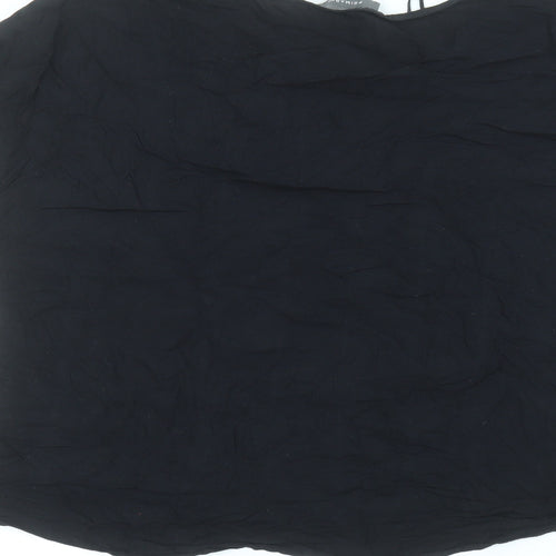 Primark Womens Black  Viscose Basic Blouse Size 14 Round Neck
