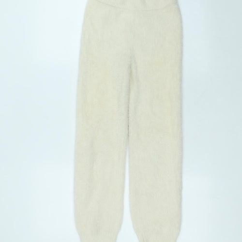 Matalan Girls White  Polyamide Sweatpants Trousers Size 10 Years  Regular