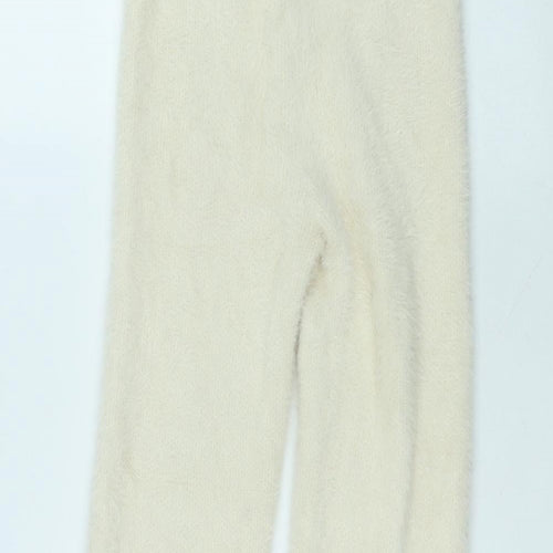 Matalan Girls White  Polyamide Sweatpants Trousers Size 10 Years  Regular