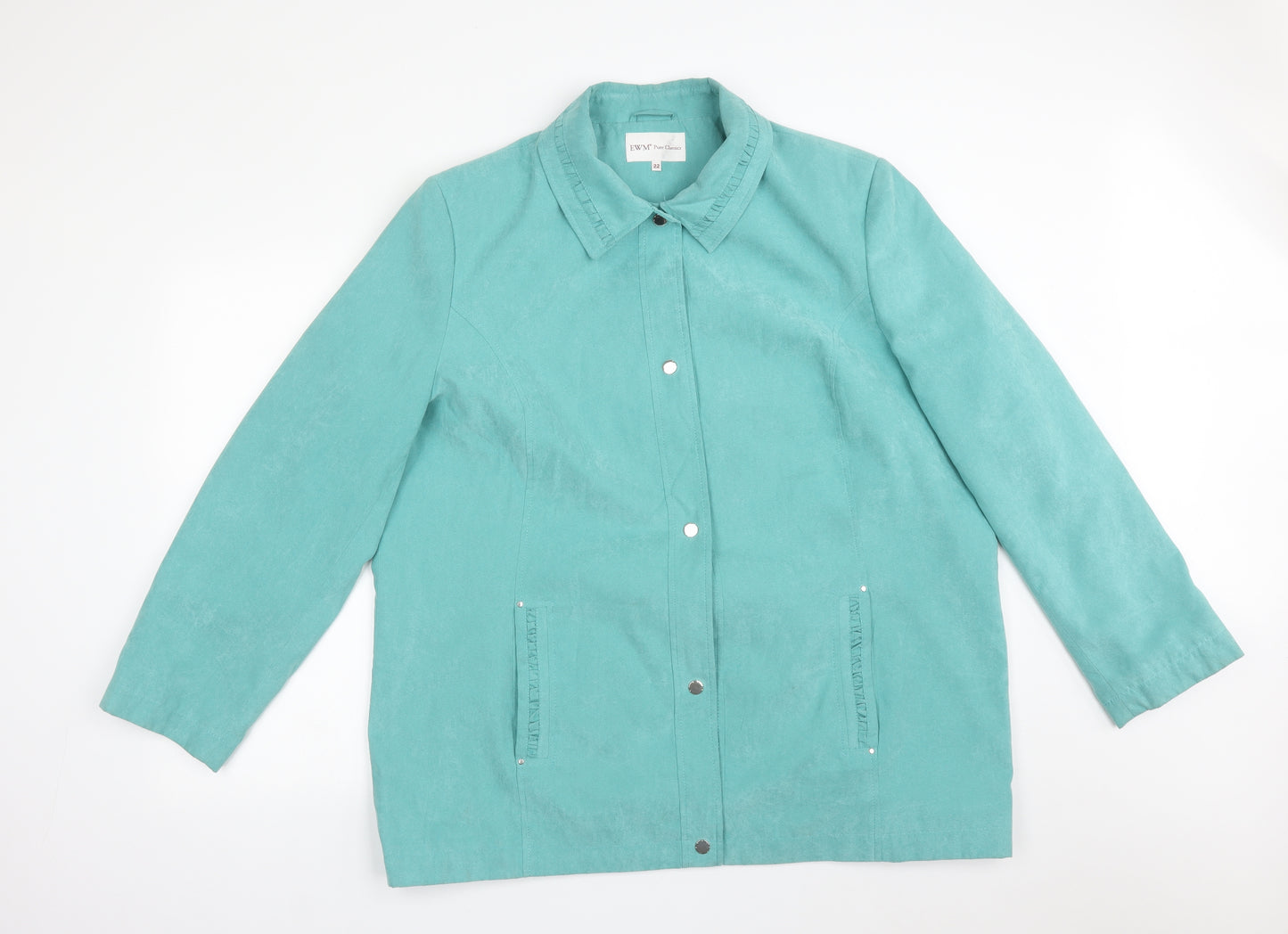 EWM Womens Green   Overcoat Coat Size 22