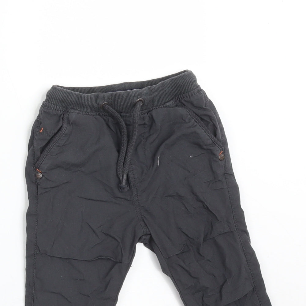 NEXT Boys Grey  Cotton Cargo Trousers Size 9-12 Months