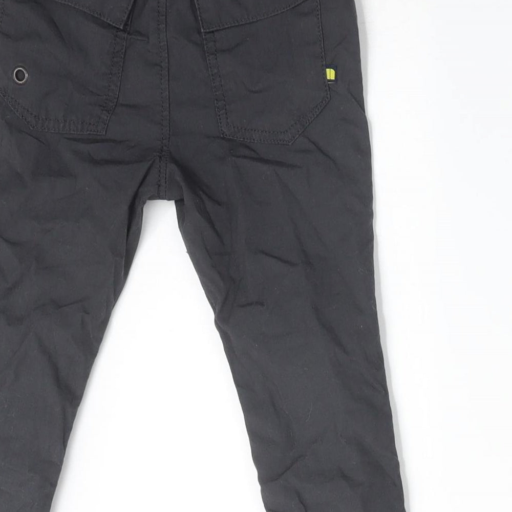 NEXT Boys Grey  Cotton Cargo Trousers Size 9-12 Months