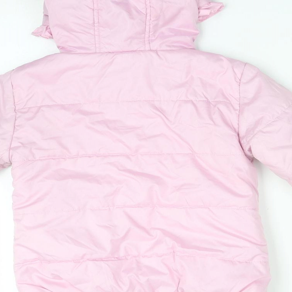 DISNEY PRINCESS Girls Pink   Overcoat Coat Size 3-4 Years   - DISNEY PRINCESSES