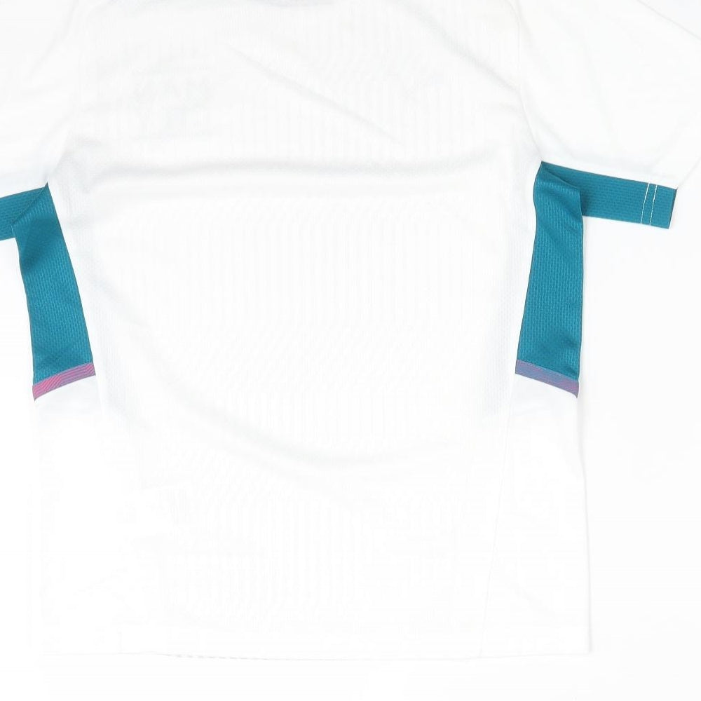 PUMA Boys Multicoloured Colourblock Polyester Basic T-Shirt Size 11-12 Years Round Neck  - MAN CITY FC