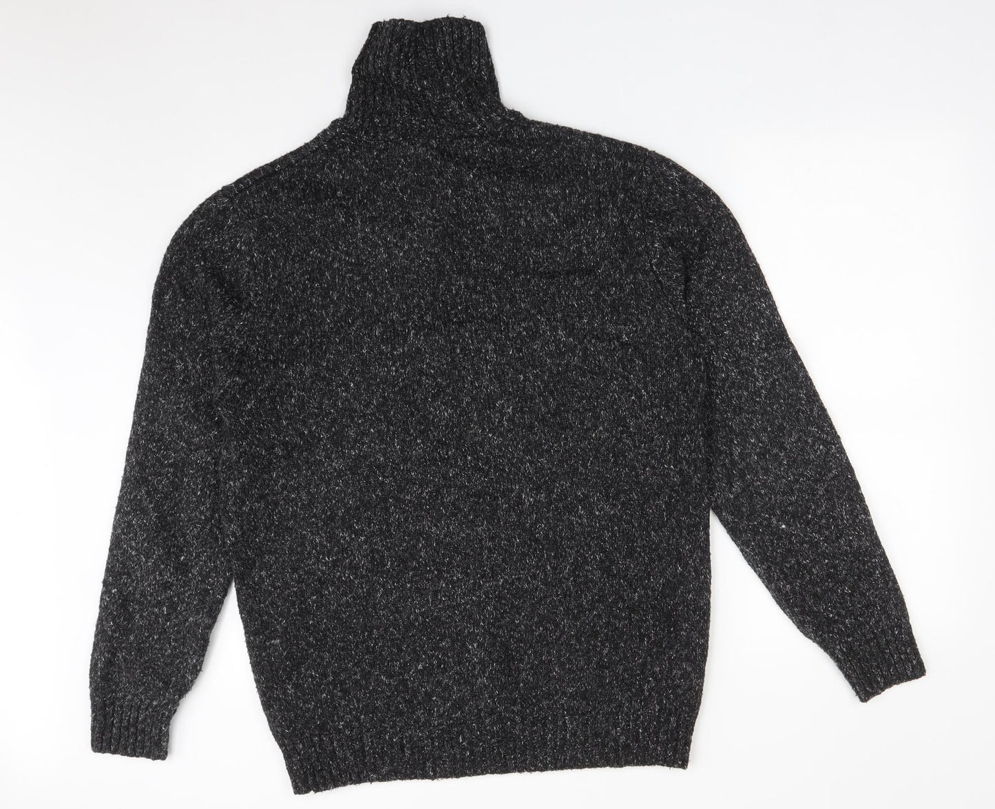 Primark Mens Black Roll Neck  Polyester Pullover Jumper Size L