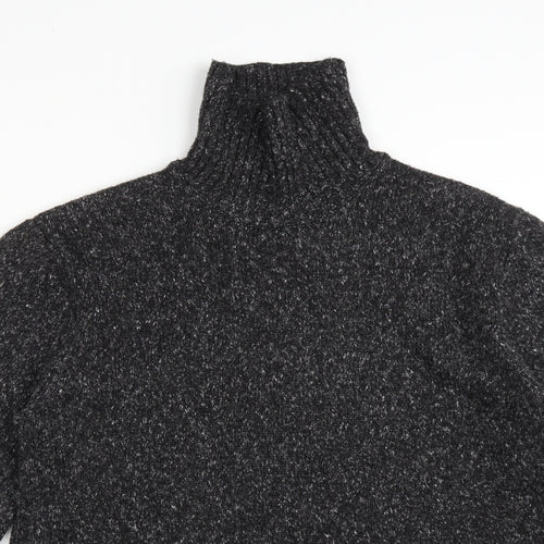 Primark Mens Black Roll Neck  Polyester Pullover Jumper Size L