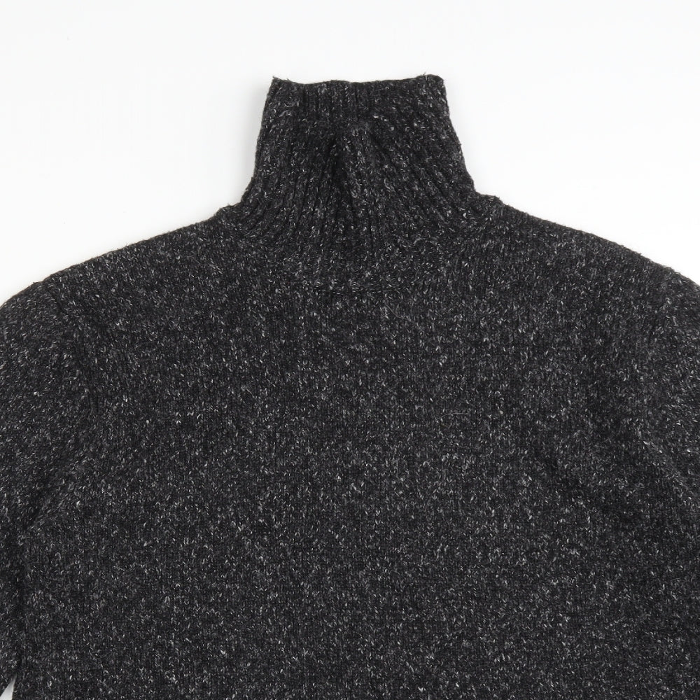 Primark Mens Black Roll Neck  Polyester Pullover Jumper Size L