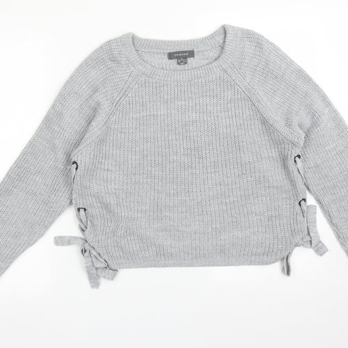 Primark Womens Grey  Acrylic Pullover Sweatshirt Size M