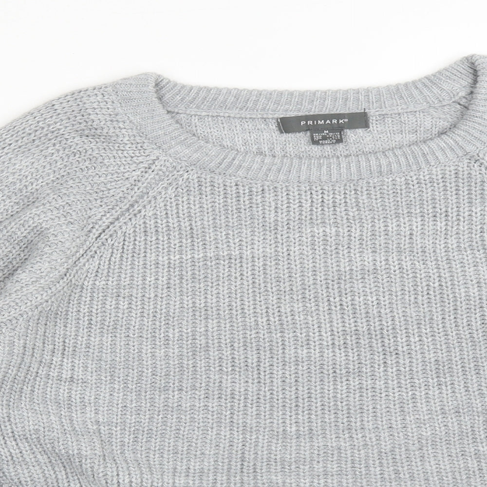 Primark Womens Grey  Acrylic Pullover Sweatshirt Size M