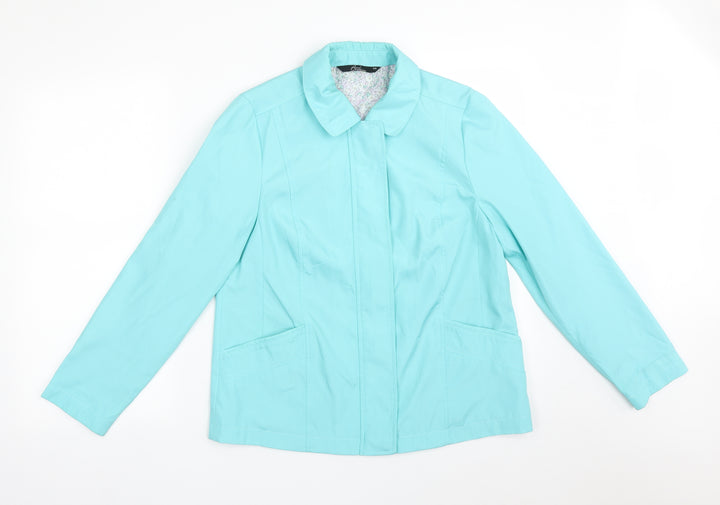 BM Womens Blue   Overcoat Coat Size XS
