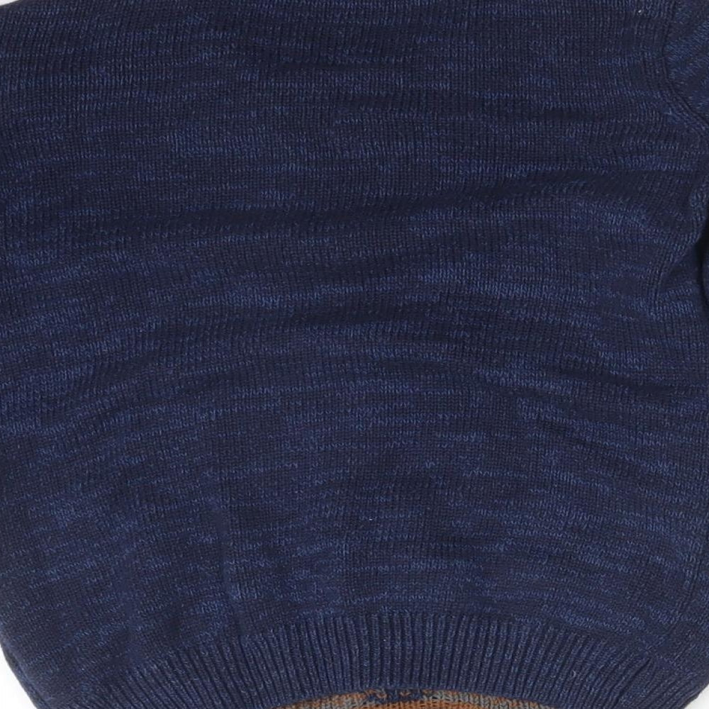 TU Boys Blue Animal Print Cotton Pullover Sweatshirt Size 5 Years   - REINDEER