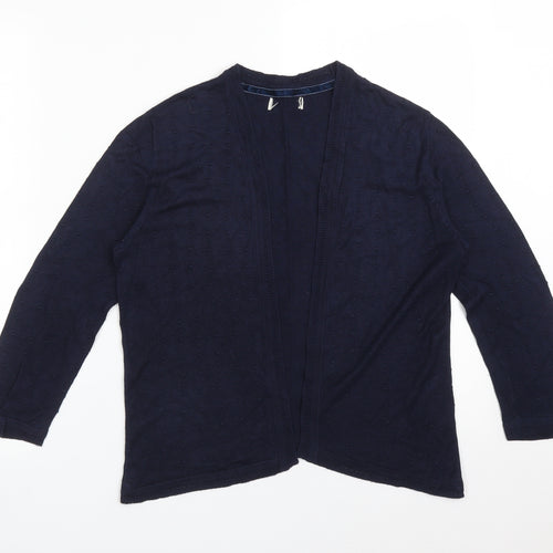 Matalan Womens Blue  Polka Dot Viscose Cardigan Jumper Size 14