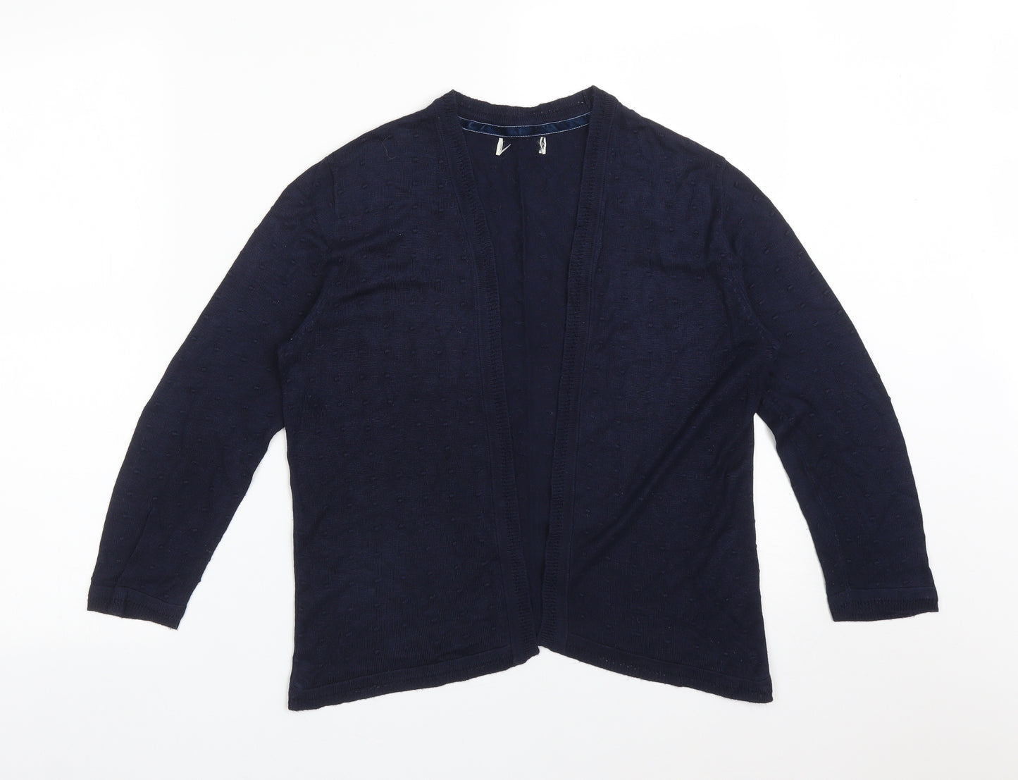 Matalan Womens Blue  Polka Dot Viscose Cardigan Jumper Size 14