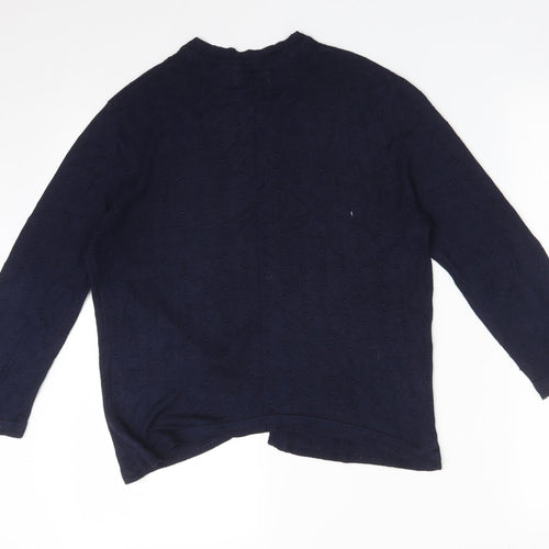 Matalan Womens Blue  Polka Dot Viscose Cardigan Jumper Size 14