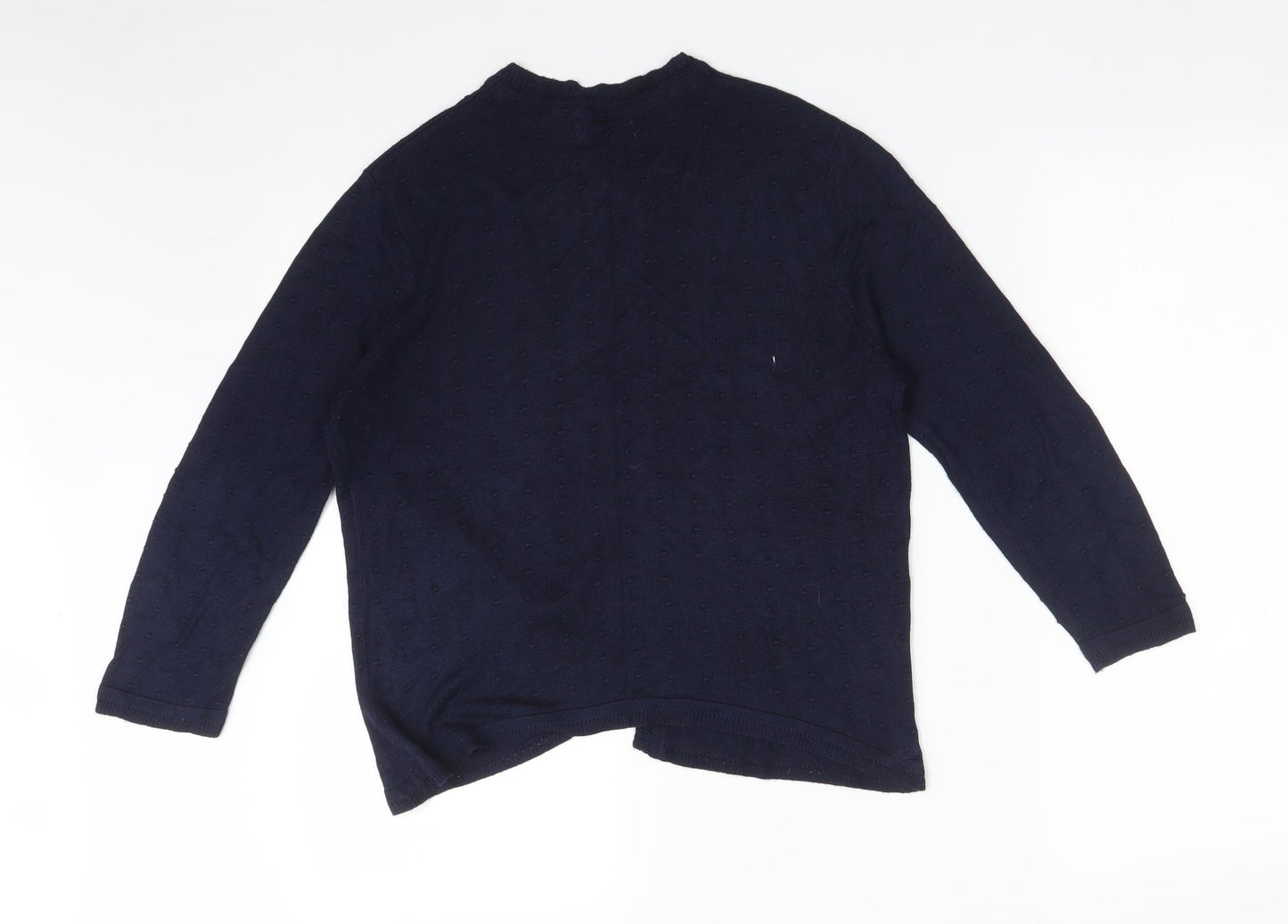 Matalan Womens Blue  Polka Dot Viscose Cardigan Jumper Size 14