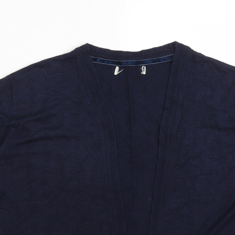 Matalan Womens Blue  Polka Dot Viscose Cardigan Jumper Size 14