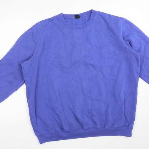 Cotton Traders Mens Purple  Cotton Pullover Sweatshirt Size 2XL