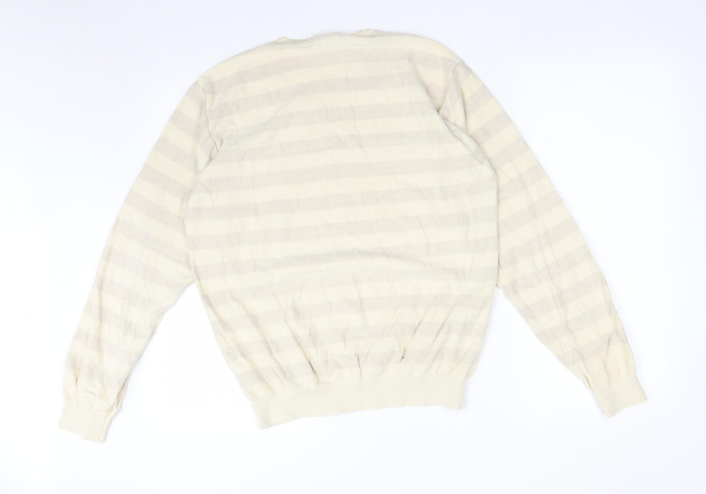 Stark Mens Multicoloured Striped Cotton Pullover Sweatshirt Size XL