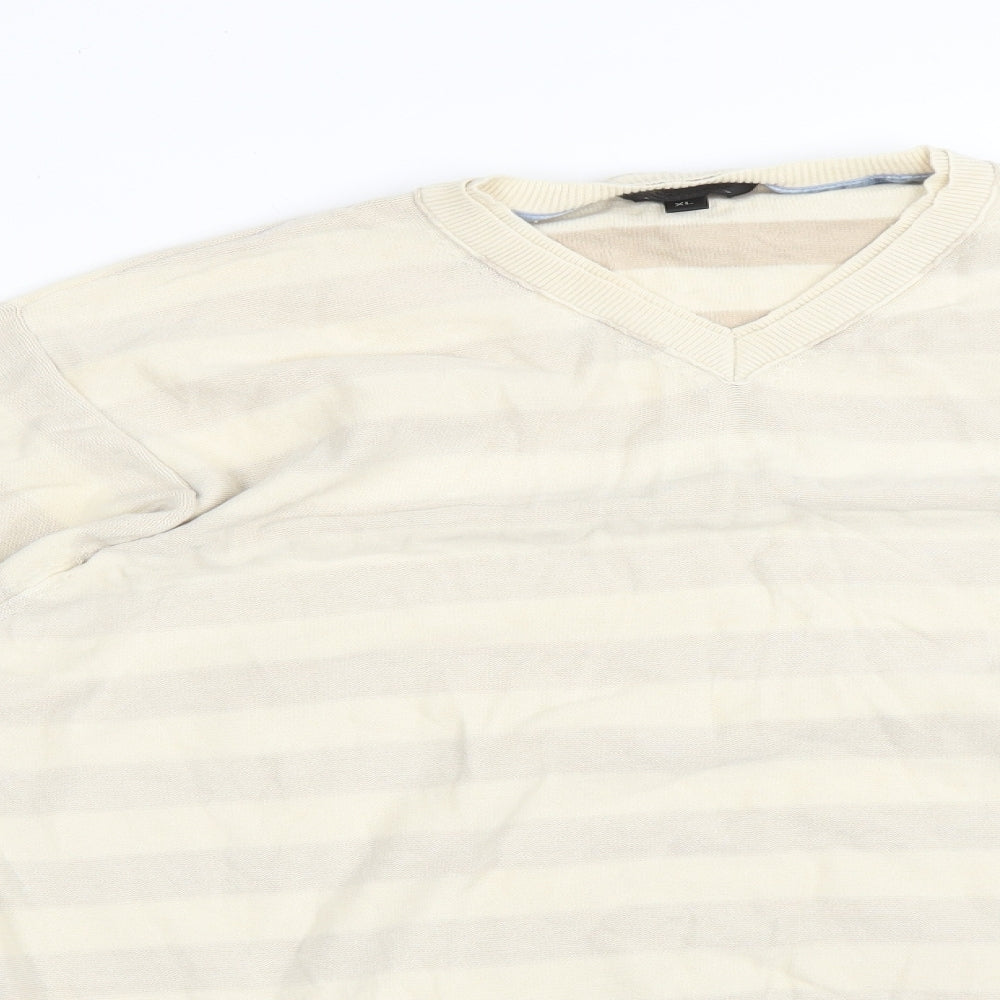 Stark Mens Multicoloured Striped Cotton Pullover Sweatshirt Size XL