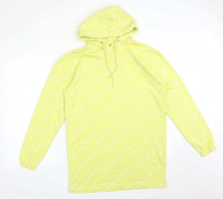 PRETTYLITTLETHING Womens Yellow  Cotton Pullover Sweatshirt Size 6   - Pretty Little Thing