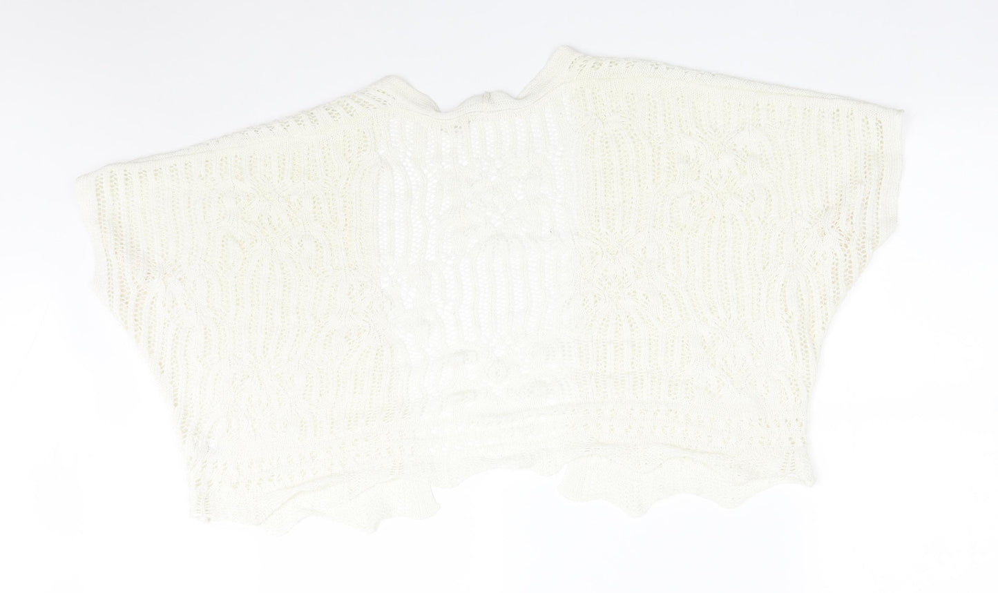 George Womens White  Geometric Acrylic Cardigan Jumper Size M